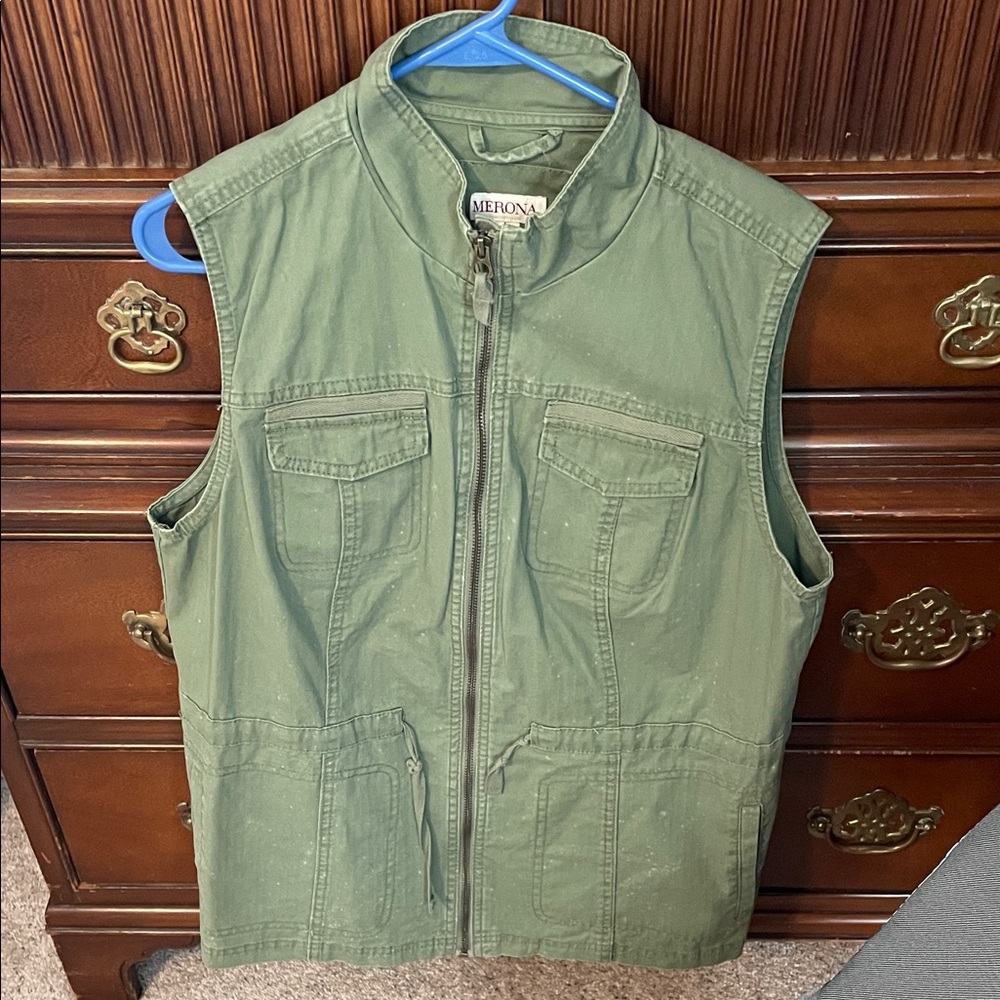 Merona Olive Green Utility Vest